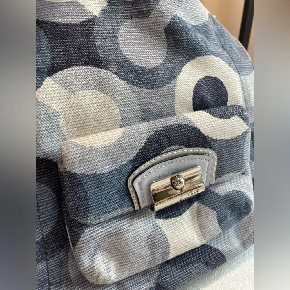 Coach Kristin Graphic Denim Op Art Hobo Bag - Picture 9 of 17